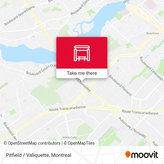 Pitfield / Valiquette map