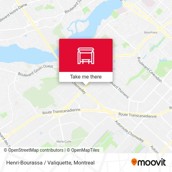Henri-Bourassa / Valiquette map