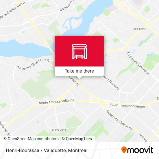 Henri-Bourassa / Valiquette map