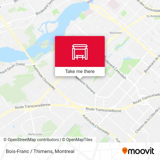 Bois-Franc / Thimens map