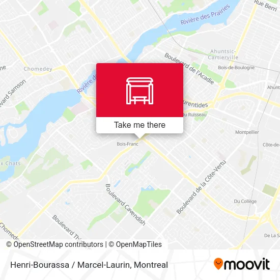 Henri-Bourassa / Marcel-Laurin map