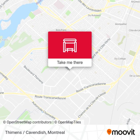 Thimens / Cavendish map