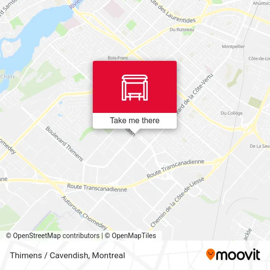 Thimens / Cavendish map