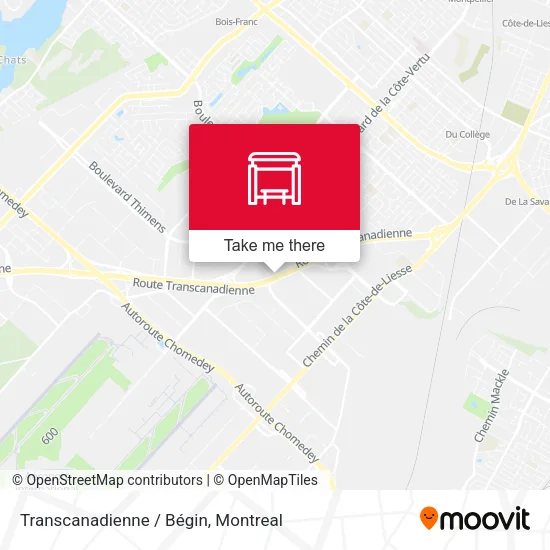 Transcanadienne / Bégin map