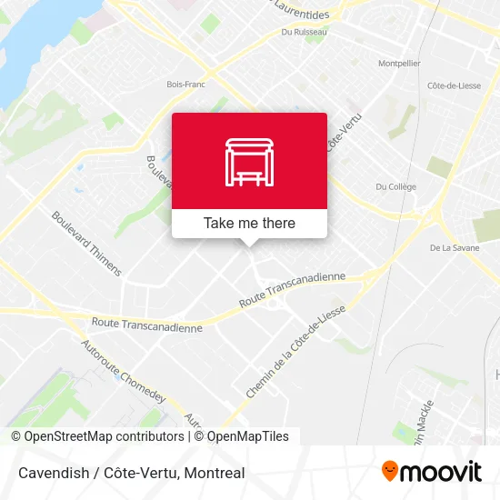 Cavendish / Côte-Vertu map