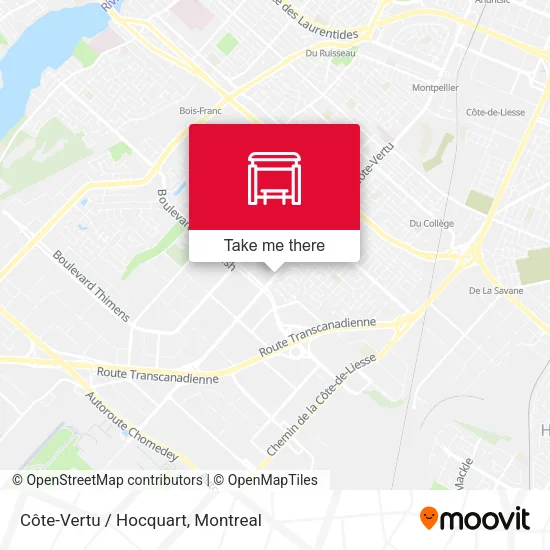 Côte-Vertu / Hocquart map