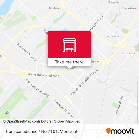 Transcanadienne / No 7101 map