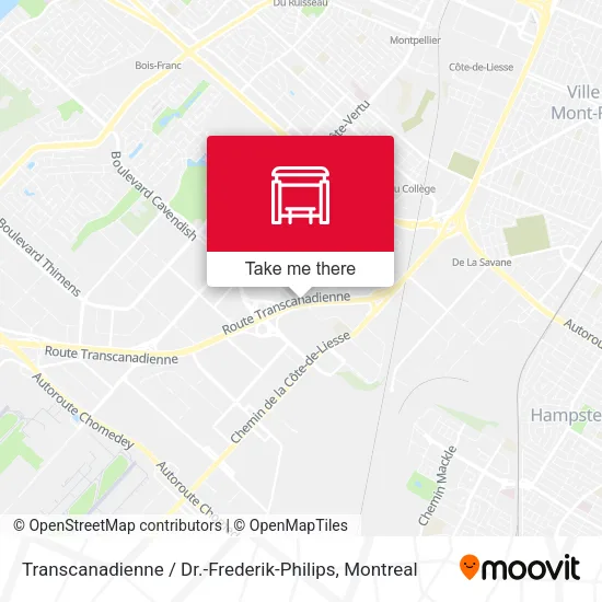 Transcanadienne / Dr.-Frederik-Philips map