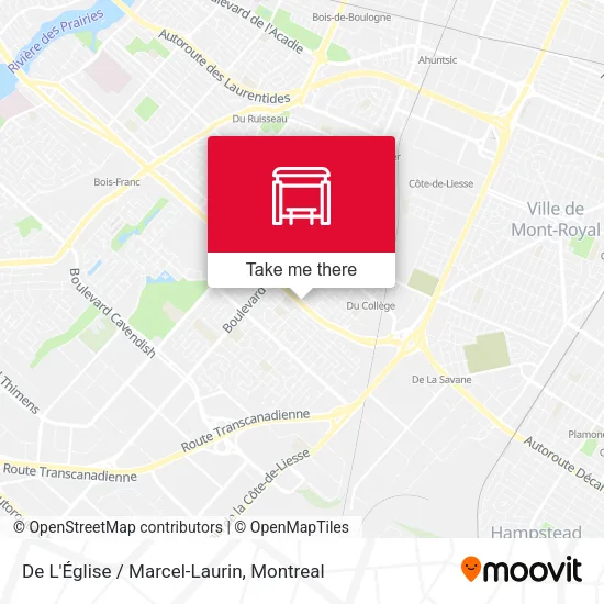De L'Église / Marcel-Laurin map