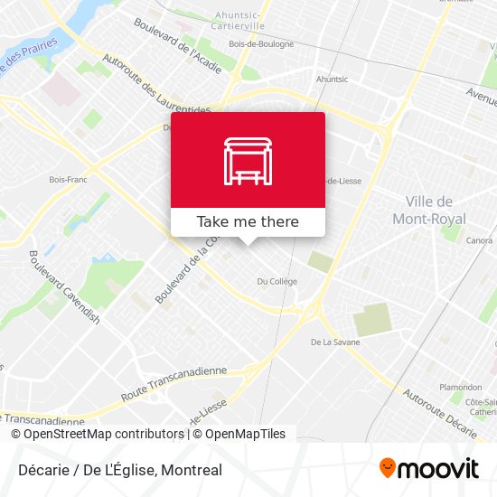 Décarie / De L'Église map