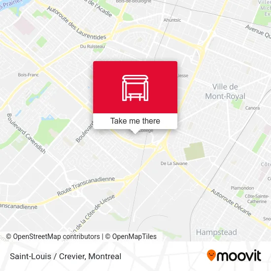 Saint-Louis / Crevier map