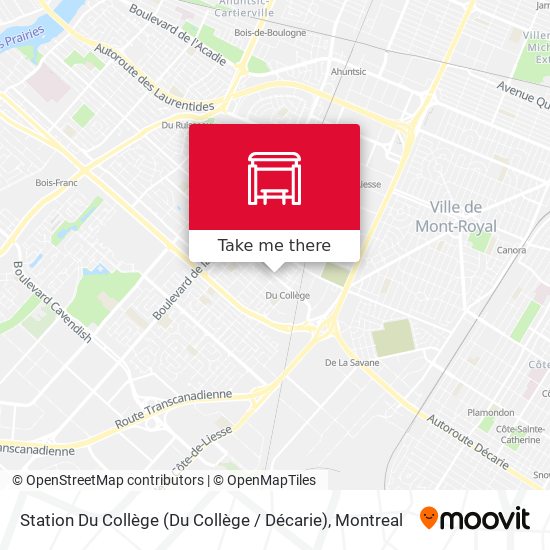 Station Du Collège (Du Collège / Décarie) map