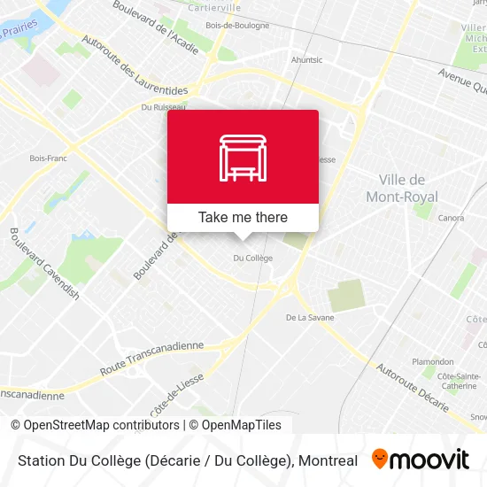 Station Du Collège (Décarie / Du Collège) map