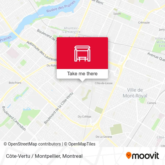 Côte-Vertu / Montpellier map