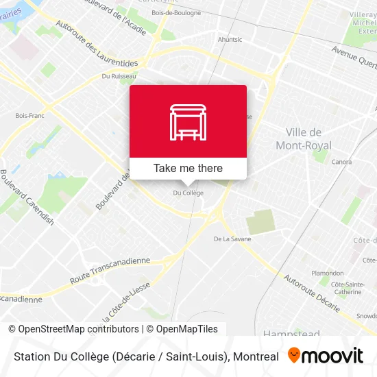 Station Du Collège (Décarie / Saint-Louis) map
