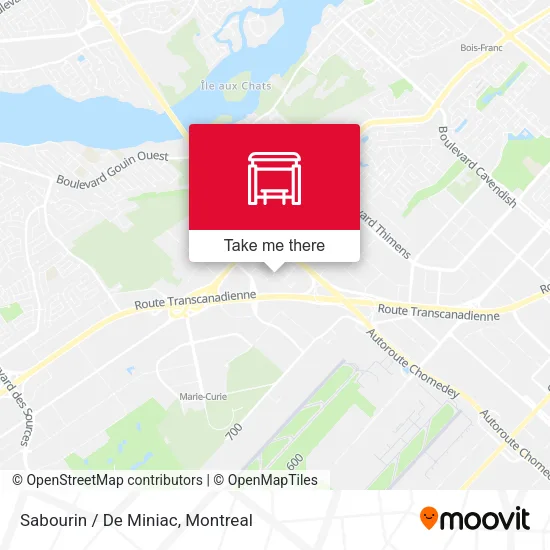 Sabourin / De Miniac map