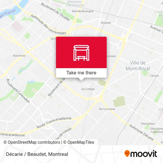 Décarie / Beaudet map