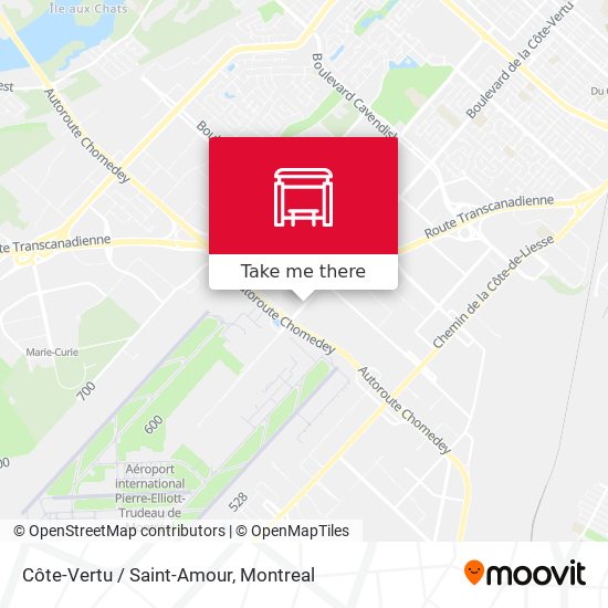 Côte-Vertu / Saint-Amour map