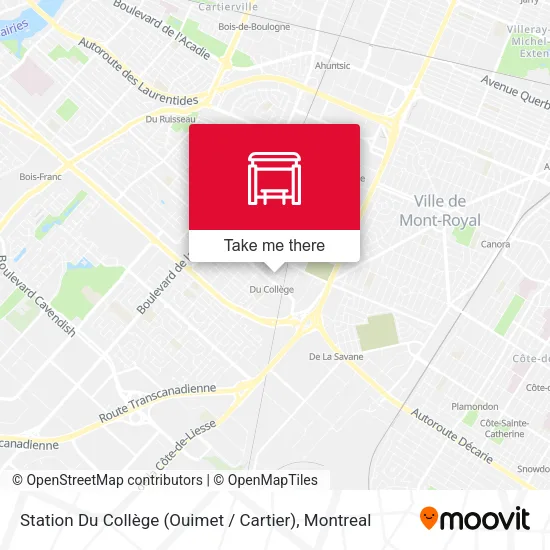 Station Du Collège (Ouimet / Cartier) map