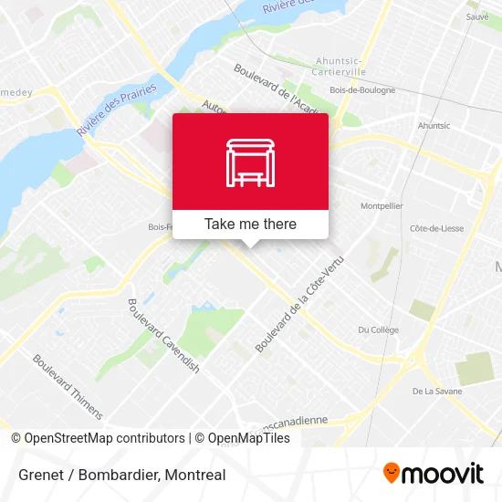 Grenet / Bombardier map