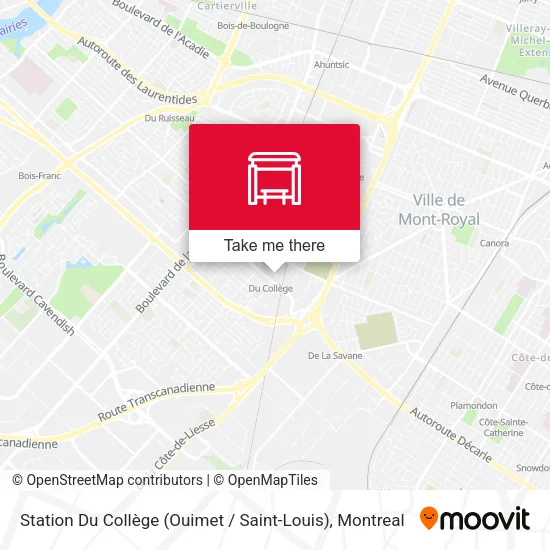 Station Du Collège (Ouimet / Saint-Louis) map