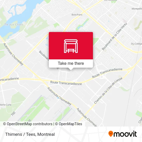 Thimens / Tees map