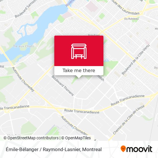 Émile-Bélanger / Raymond-Lasnier map