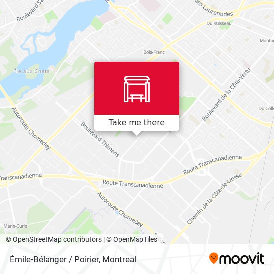 Émile-Bélanger / Poirier map