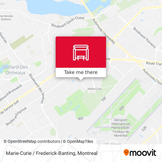 Marie-Curie / Frederick-Banting map