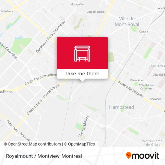 Royalmount / Montview map