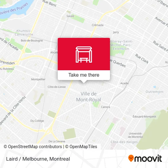 Laird / Melbourne map