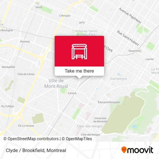 Clyde / Brookfield map