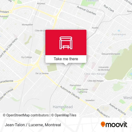 Jean-Talon / Lucerne map