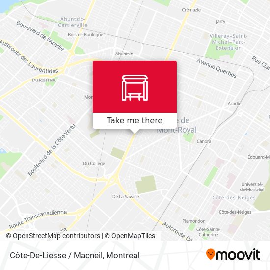 Côte-De-Liesse / Macneil map