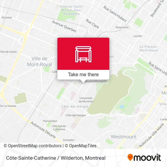 Côte-Sainte-Catherine / Wilderton map