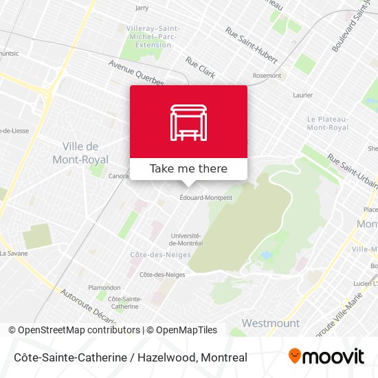 Côte-Sainte-Catherine / Hazelwood map