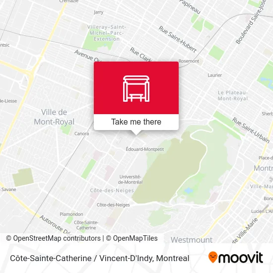 Côte-Sainte-Catherine / Vincent-D'Indy map