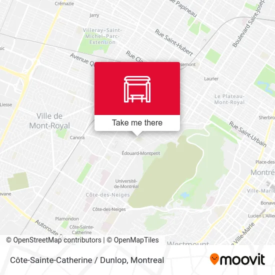 Côte-Sainte-Catherine / Dunlop map