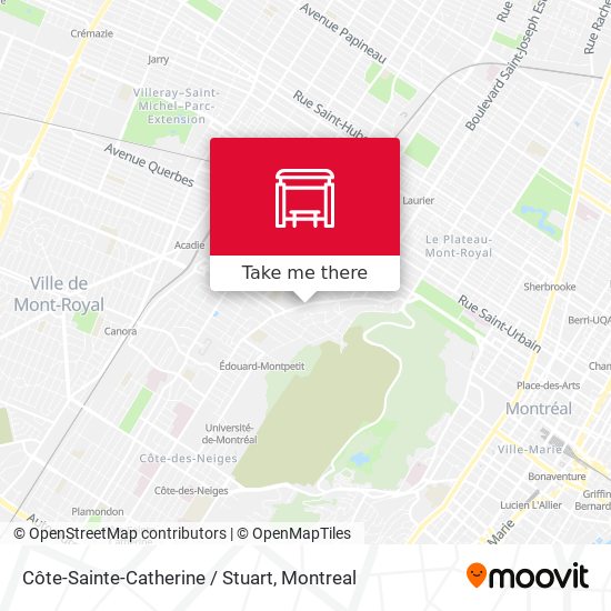 Côte-Sainte-Catherine / Stuart map