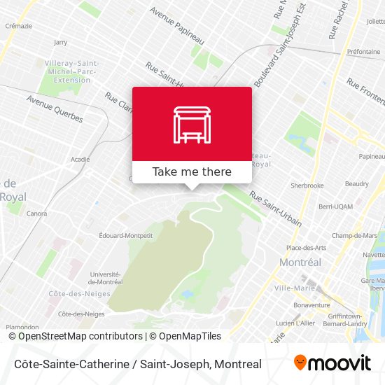 Côte-Sainte-Catherine / Saint-Joseph map