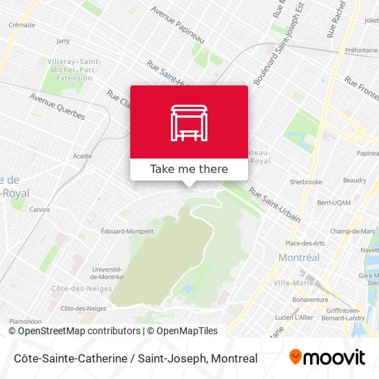 Côte-Sainte-Catherine / Saint-Joseph map