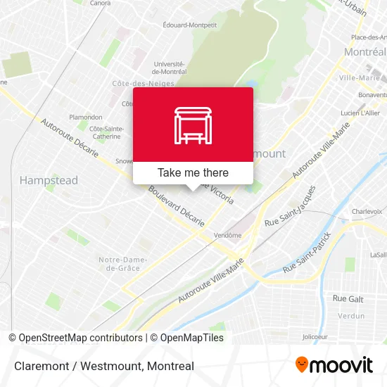 Claremont / Westmount map