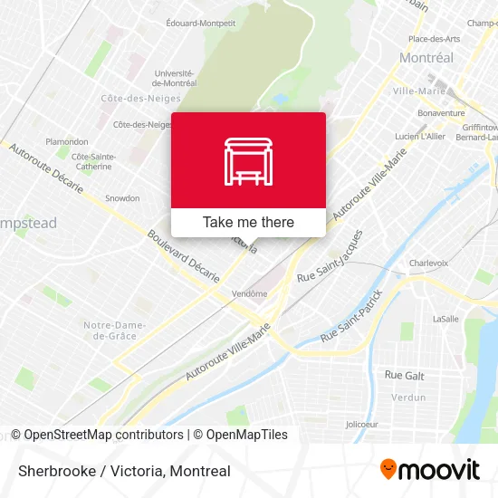 Sherbrooke / Victoria map
