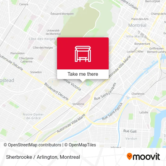 Sherbrooke / Arlington map