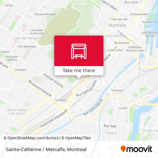 Sainte-Catherine / Metcalfe map
