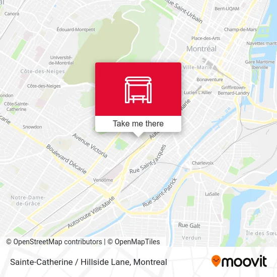 Sainte-Catherine / Hillside Lane map