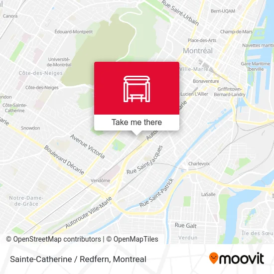 Sainte-Catherine / Redfern map