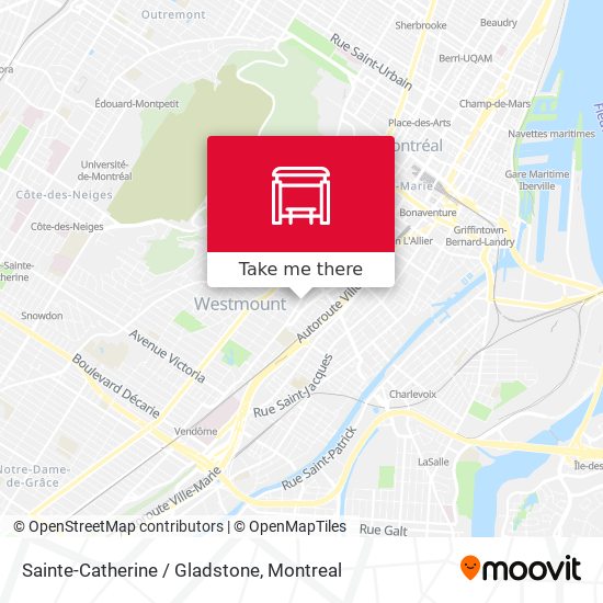 Sainte-Catherine / Gladstone map