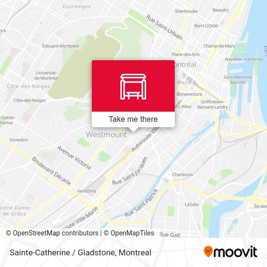 Sainte-Catherine / Gladstone map