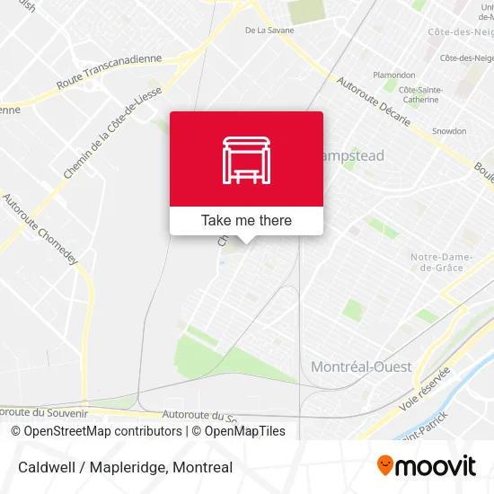 Caldwell / Mapleridge map